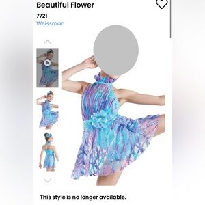 Weismann beautiful Flower tye dye stretch ruffle mesh dress. Size SC